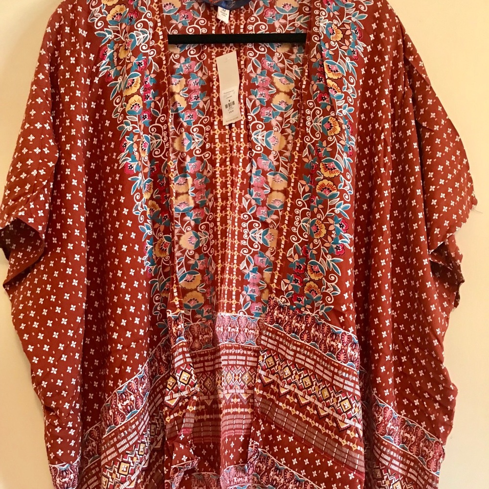 Francesca Cinnamon Floral Kimono